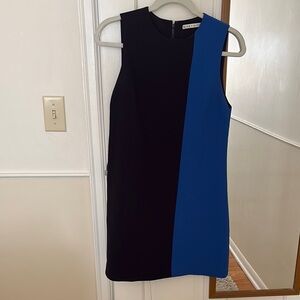 Alice + Olivia Coley Colorblock Mini Shift Dress - size 2 - EUC